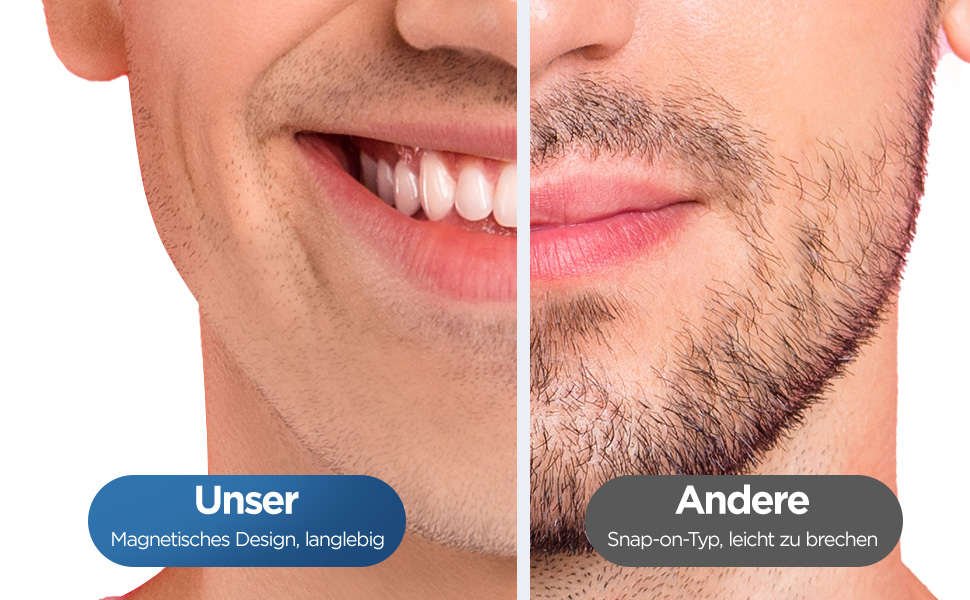 Електричний гоління для чоловіків 3D, бездротовий, з магнітними головками, IPX7, для сухого та вологого гоління, сірий