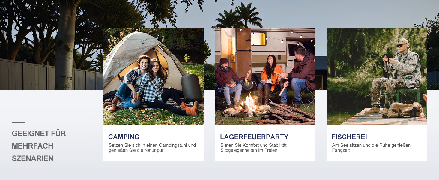 Набір з 2 туристичних стільців для кемпінгу LET'S CAMP: складані, з підстаканниками, з підлокітниками, блакитні