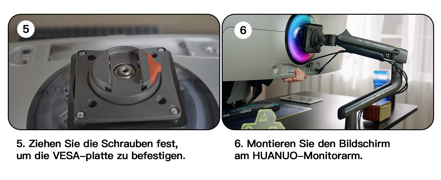 Кріплення для монітора HUANUO для Ultrawide екранів до 49 дюймів, 18 кг, регульований кронштейн, VESA 100x100mm, без RGB підсвітки