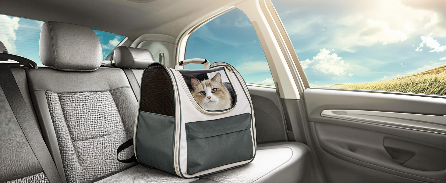 Розширюваний рюкзак для кота та собаки, переноска для тварин, рюкзак для великих котів та маленьких собак до 8 кг, переноска-рюкзак для транспортування/поїздок/кемпінгу