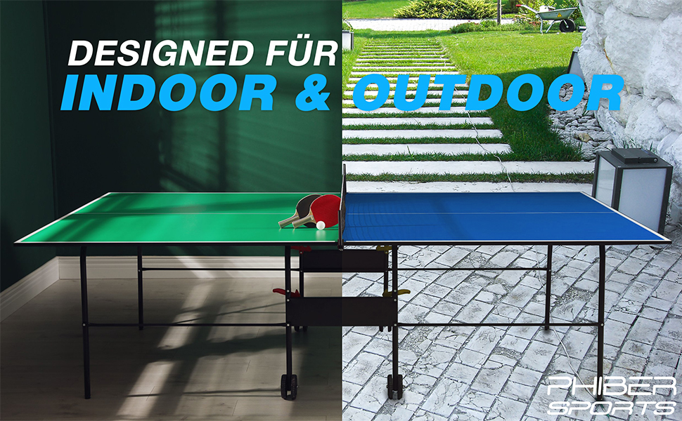Набір для настільного тенісу PHIBER-SPORTS: 4 ракетки, 8 м'ячів, сумка | Для гри в приміщенні та на вулиці | Підходить для початківців, сімей та професіоналів