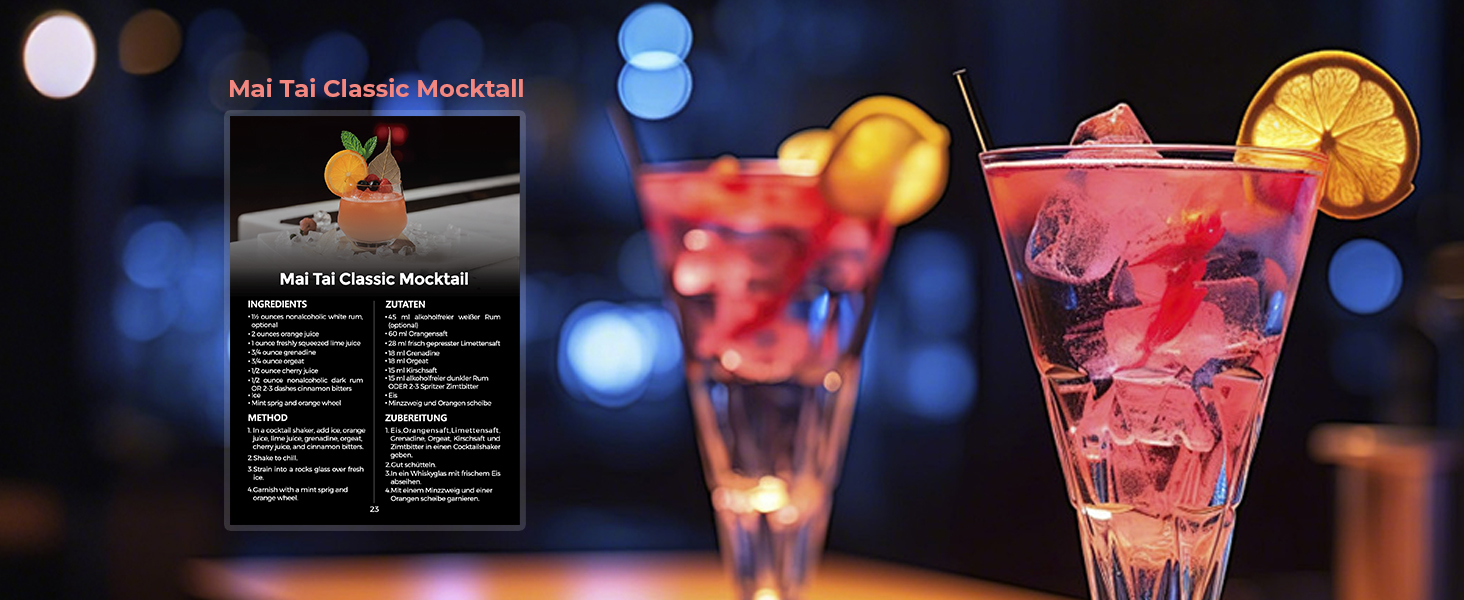 Набір шейкерів для коктейлів YARRAMATE 700 мл, 8 предметів з нержавіючої сталі, з вбудованим ситом, для дому та барів