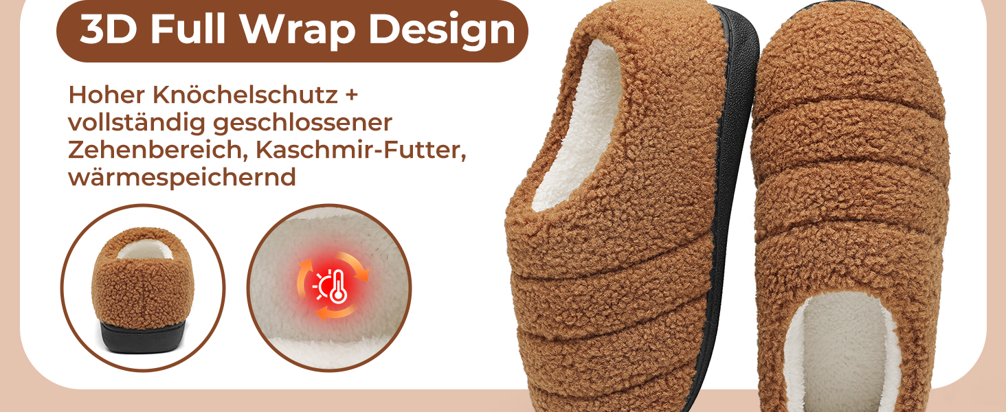 Тапочки халатні Mishansha зимові, теплий memory foam, жорстка підошва, розмір 36-47, білі