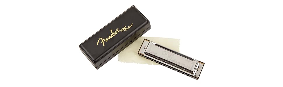 Гармоніка Fender Blues Deluxe, тональність G, 10 отворів, нікель-хром, з чохлом