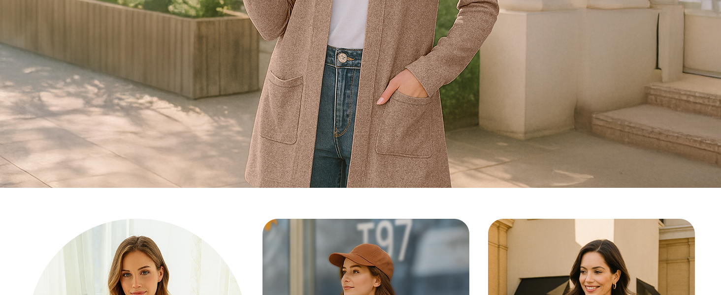 Жіночий в'язаний кардиган QIXING з кишенями | Легкий, елегантний, теплий | Зелений | для осені та зими