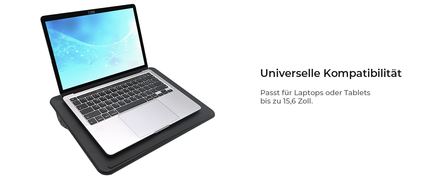 Підставка для ноутбука на колінах, колінцевий столик з подушкою, L – дерев'яний вигляд (M – PU), 30.5 x 57 x 4.5 см