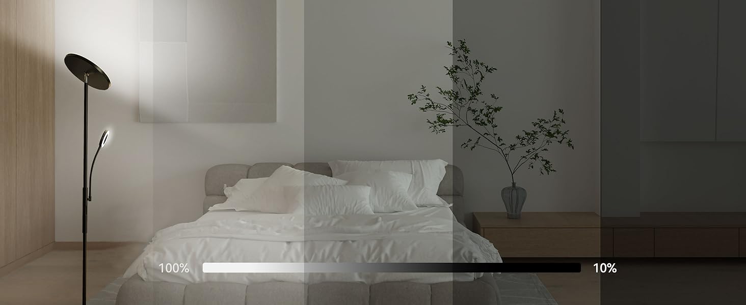 LED-стійка лампа Modlicht 35W з регулюванням яскравості, чорна, 4200LM з пультом ДУ та сенсорним керуванням, 3000-6000K, для вітальні, спальні, офісу