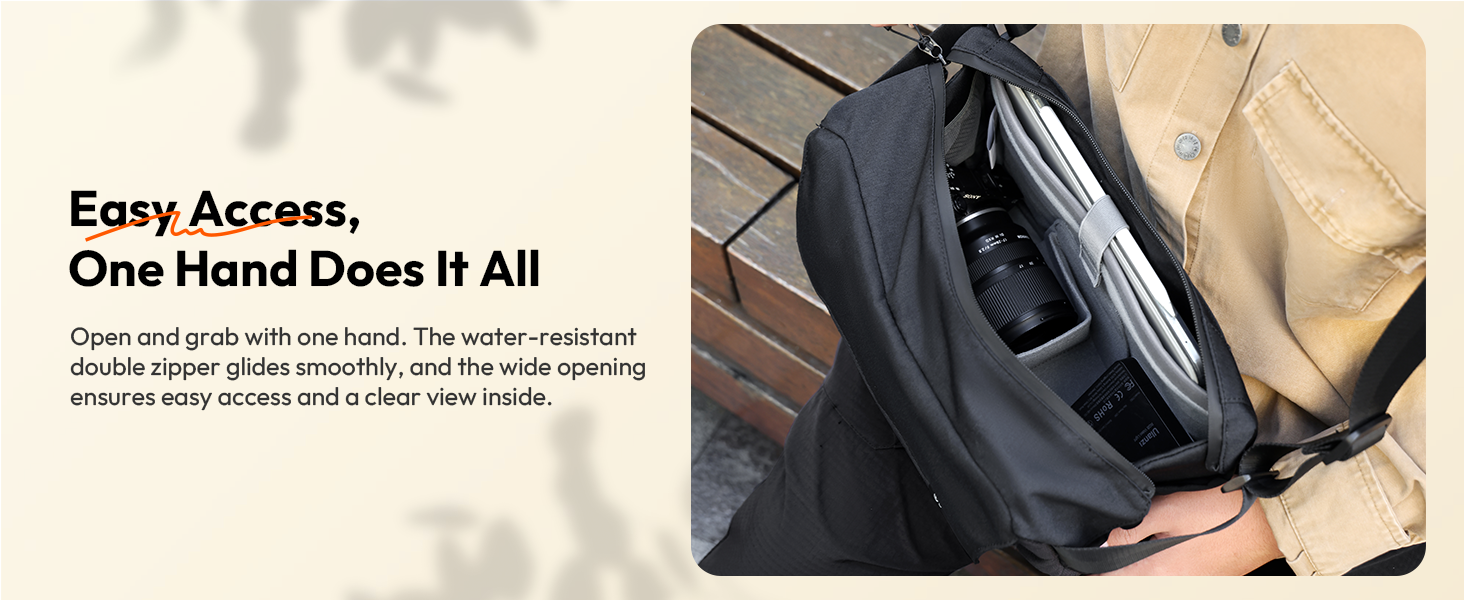Сумка для камери ULANZI 9L: DSLR/SLR, Stativ, Diebstahlschutz, Sony, Canon, Fujifilm