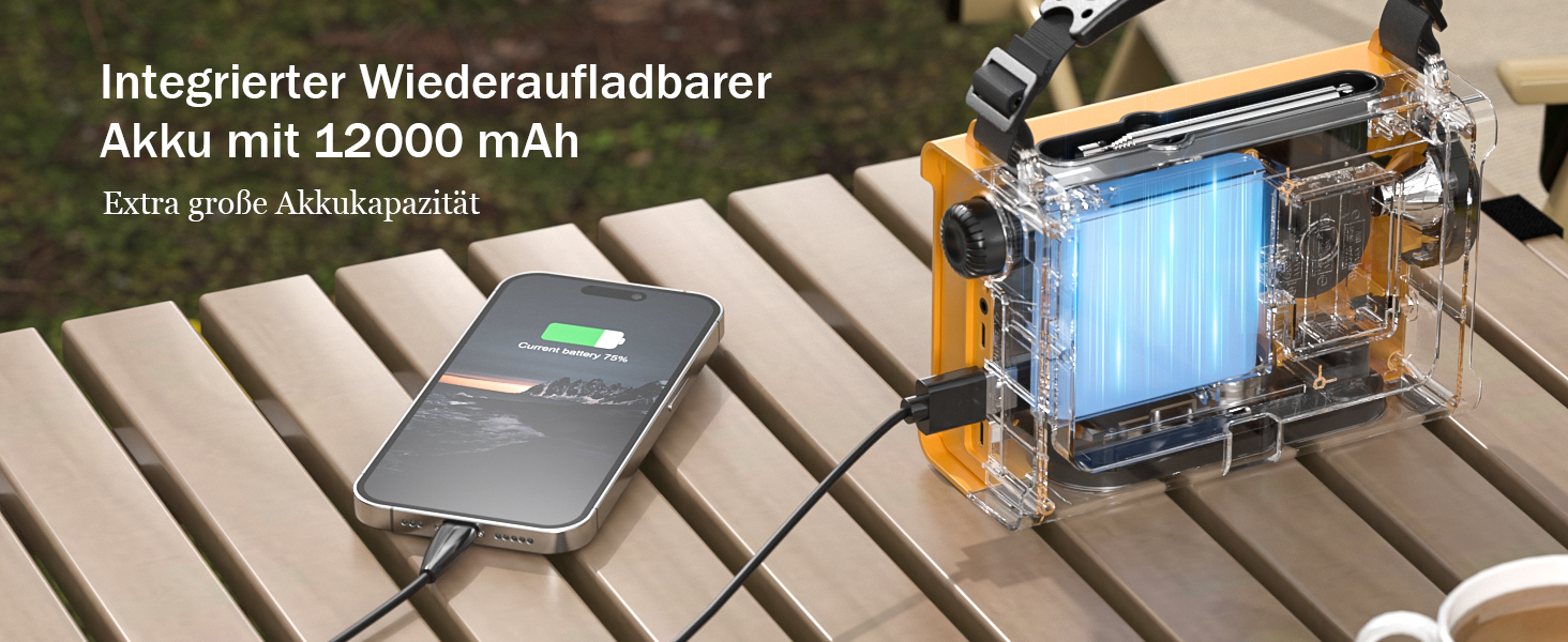 Сонячне радіо з ручним приводом та акумулятором 12000mAh, велика сонячна панель, AM/FM радіо для надзвичайних ситуацій з ліхтариком та світлодіодним читанням, висока якість звуку, зарядний Powerbank, SOS-сигнал для кемпінгу та відпочинку на природі, жовтий