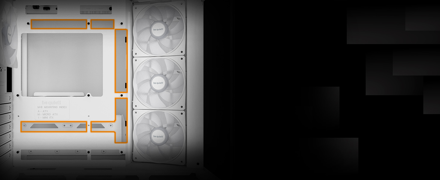 Корпус ПК be quiet! Light Base 500 LX: повністю скляна передня та бічна панелі, Dual Chamber, 4 вентилятори Pure Wings 3 PWM, без RGB, задній порт