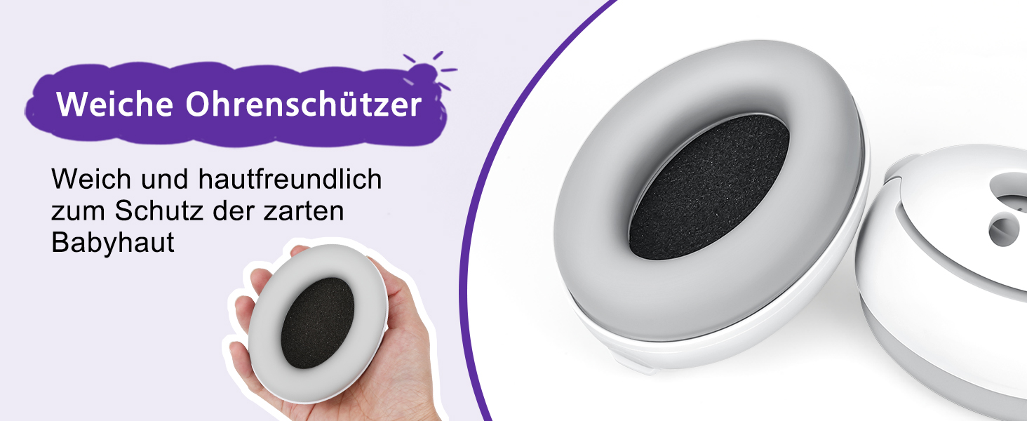 Навушники для захисту від шуму для малюків 0-2 роки (сірі)