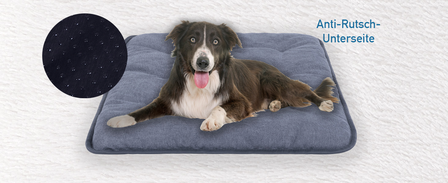 М'яке ліжко для собак MyBestBuddy Pik сірого кольору, 60x40 см, S, для алергіків (100% поліестер), нековзне, можна прати при 40°C, з пухнастим чохлом - килимок для собак, ліжко для маленьких собак, 60 x 40 см