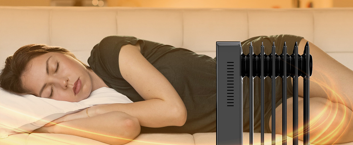 Масляний радіатор Tronitechnik® TT-OR 311: 3 режими, 1500 Вт, чорний, з термостатом та захистом від перегріву