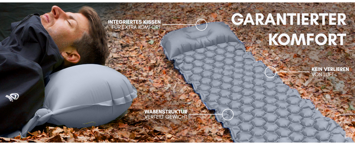 Килимок туристичний NORDMUT® Isomatte Outdoor з ремкомплектом. Легкий килимок для кемпінгу, походів та відпочинку на природі. Сірий колір.