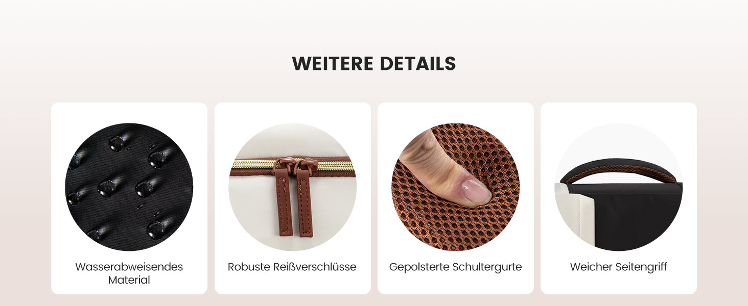 Рюкзак LOVEVOOK для ручної поклажі літака, жіночий, 50L, для подорожей, бізнесу, школи, чорний+бежевий+коричневий