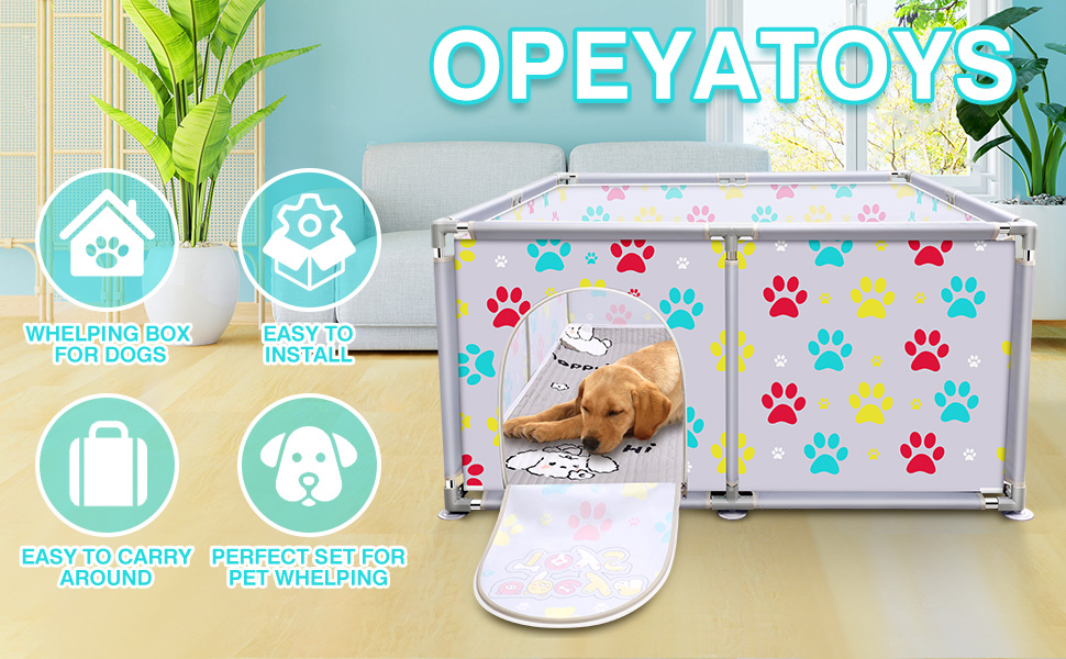 Клітка-манеж для тварин з нержавіючої сталі та міцного полотна, сіра та блакитна, для великих собак, котів, дрібних тварин