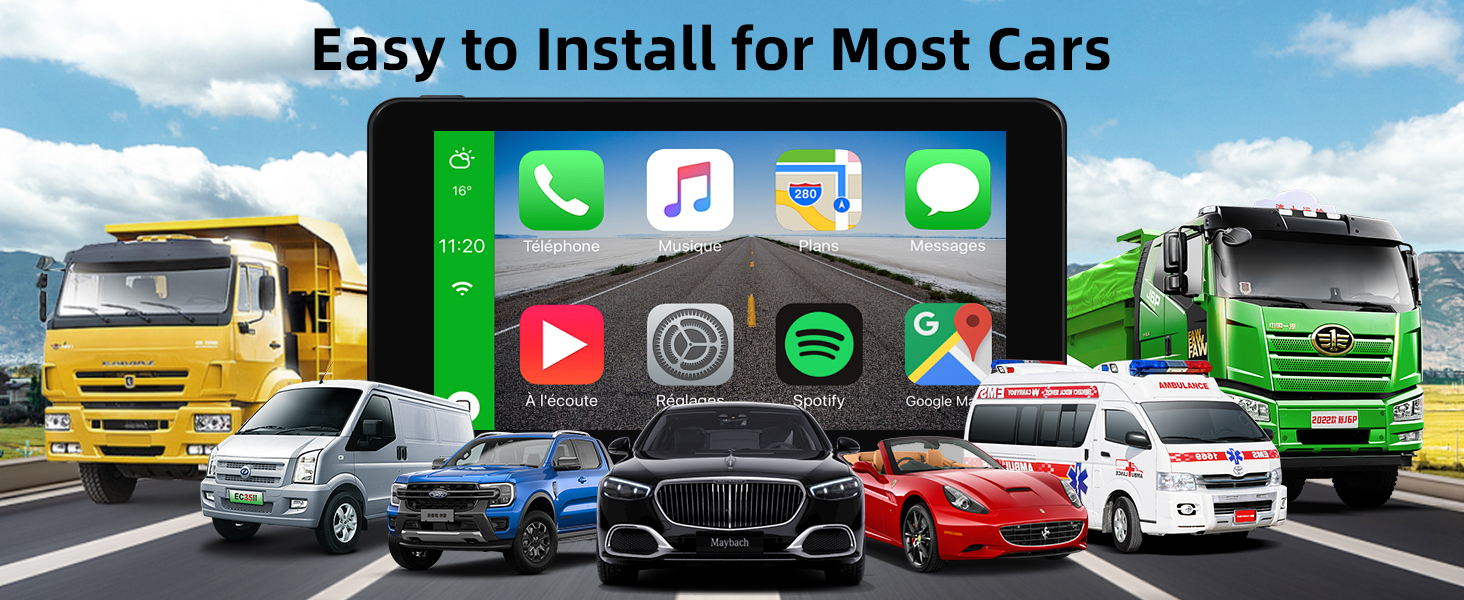 Бездротовий CarPlay дисплей 7