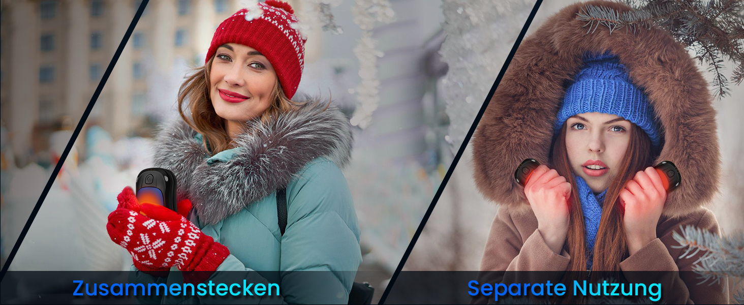 Електричний нагрівач для рук, перезаряджуваний, 2 шт. (Blue)