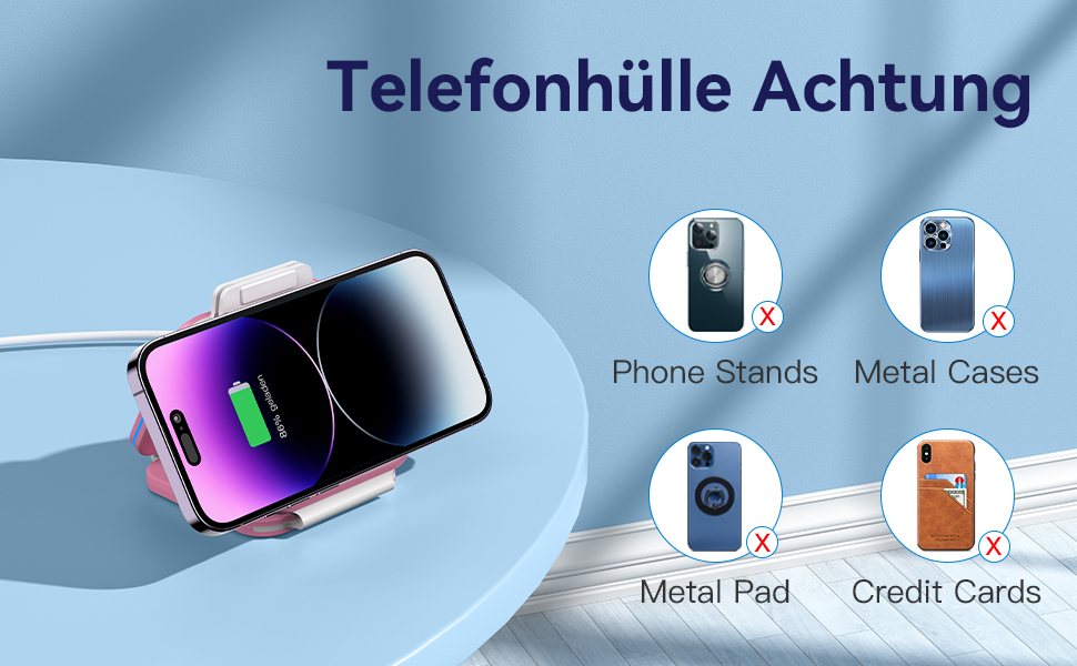 3-в-1 Бездротова зарядка для Apple Watch та iPhone (Рожева)