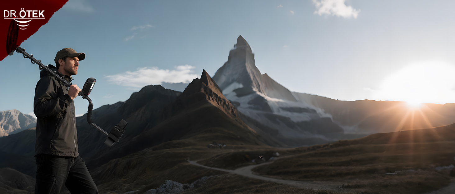 Металодетектор DR.ÖTEK Profi Set: прецизійний, з вирівнюванням ґрунту, 5 режимів, водовідштовхувальна котушка 12