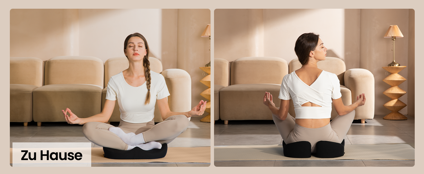 Ортопедична подушка для сидіння ProtoArc для офісного крісла: Memory Foam, рівномірний розподіл тиску, комфорт для офісу, авто, інвалідного візка, чорний, велика