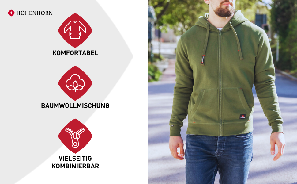 Чоловічий світшот з капюшоном Höhenhorn Woodberg, темно-синій, розмір L