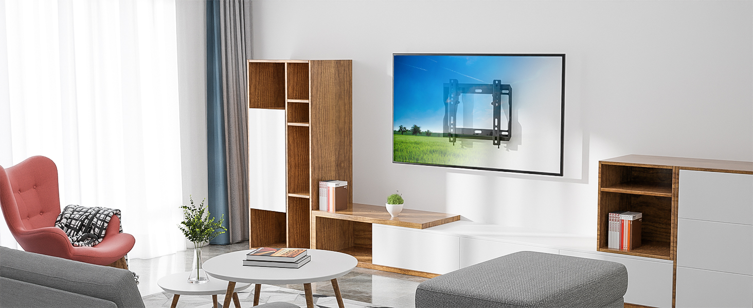 Кріплення для телевізора BONTEC для LED, LCD, OLED, Plasma телевізорів (17-45 дюймів), настінне кріплення, нахил, до 30 кг, VESA 200x200 мм, комплектація: повітряні подушки, кабельні стяжки