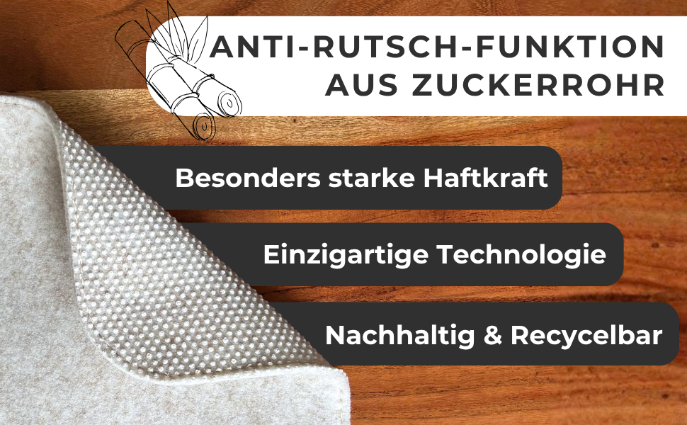 Підкладка на стіл Kontor28® з фетру (Німеччина) 80x37.5 см, сіра. Антиковзка, миється, з переробленого PET-фетру