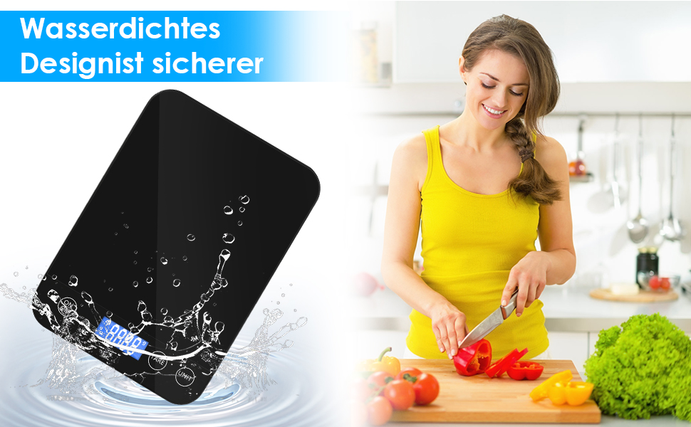 Кухонні ваги Gaethra: цифрові, 15 кг, точність 1 г, з функцією тарування, для продуктів, з батарейками