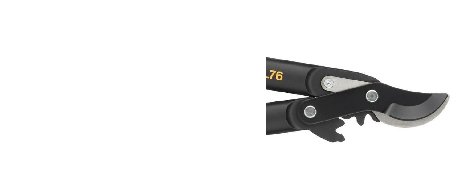 Секатор Fiskars PowerGear L31 для сухої та твердої деревини, 39 см, антиадгезійне покриття, загартована сталь, чорний/помаранчевий
