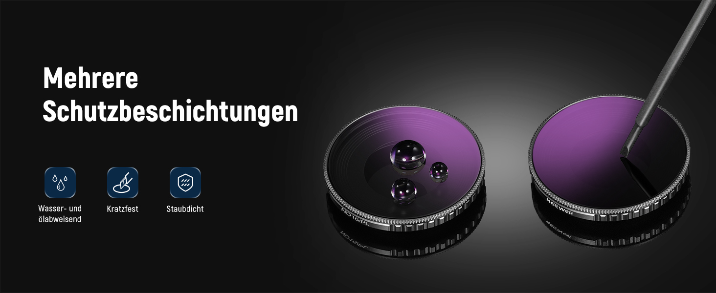 Набір фільтрів NEEWER CPL та ND для DJI Osmo Action 4/Action 5 Pro (4 шт.): CPL+ND8+ND16+ND32. Сумісний з FL-A12. Оптичне покриття, аксесуари для екшн-камери