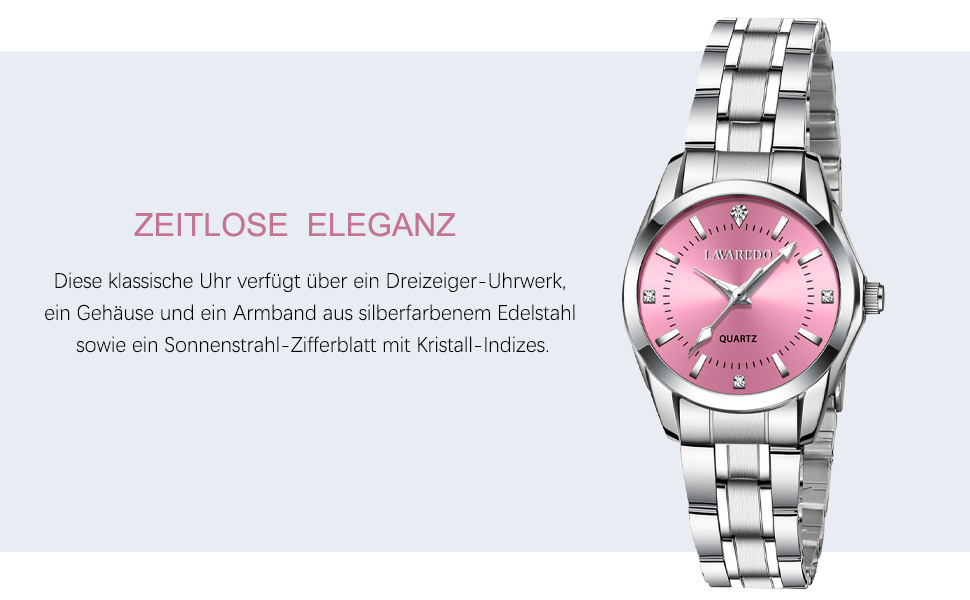 Жіночий аналоговий кварцовий годинник з нержавіючою сталею, 3 стрілки, корпус 27 мм (срібний, темно-синій)