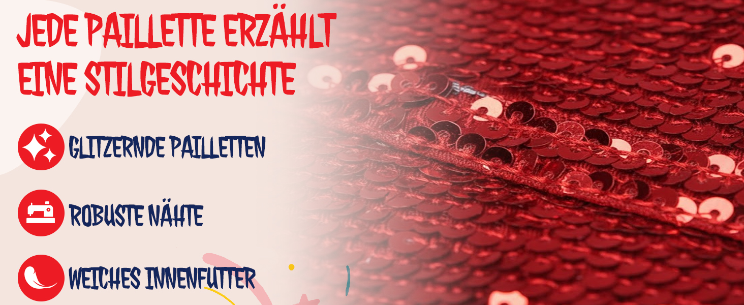 Жіноча/Чоловіча жилетка з паєтками Dress Up America з краваткою - червона, блискуча, з V-подібним вирізом