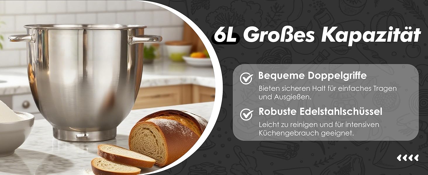 Кухонна машина Kitchen in the box: 6 л, 1300 Вт, темний зелений/чорний, з набором насадок