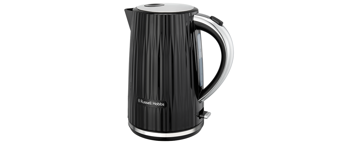 Електрочайник Russell Hobbs Eden 1,7 л, 2400 Вт, білий з нержавіючою вставкою, знімний фільтр від накипу, відкривання кришки кнопкою, індикатор рівня води, підсвічування, BPA-free, модель 27360-70