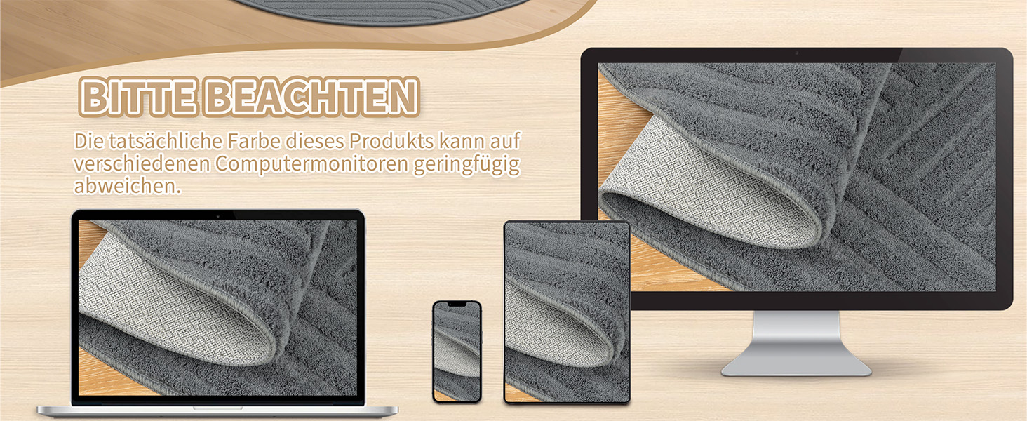 Килим для вітальні 160x230 см, великий пухнастий з коротким ворсом, миючий, сучасний, з 3D ефектом, нековзний, для їдальні, кухні, спальні (200 см круглий, сірий)