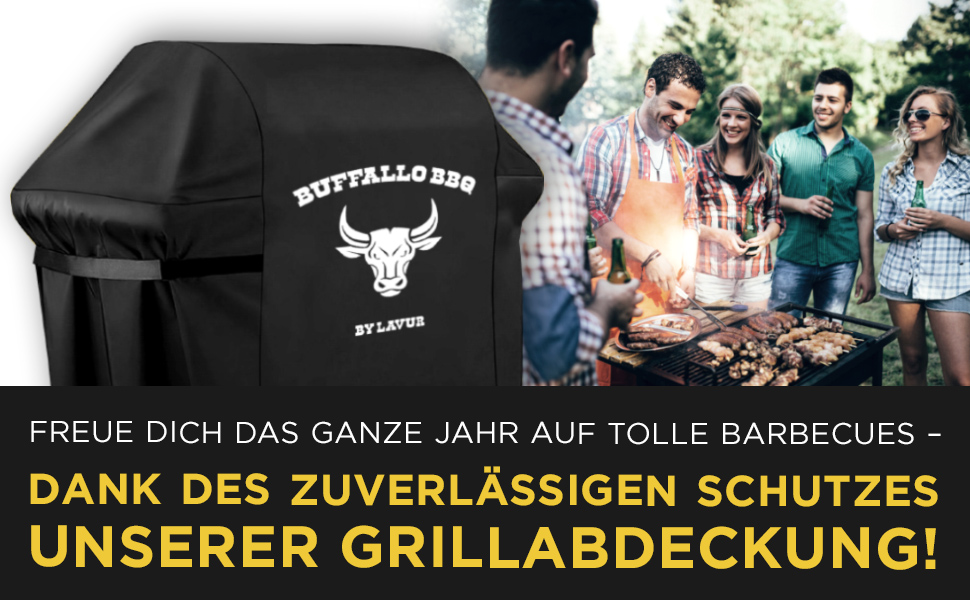 Чохол для гриля Buffalo BBQ, водонепроникний, вітростійкий, преміум оксфорд, універсальний для газових і круглих грилів