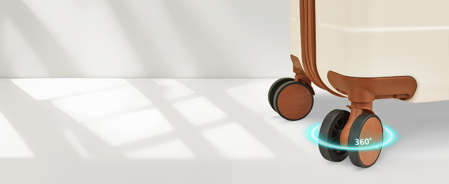 Набір валіз Imiomo 5шт з жорстким корпусом, 4 колеса та TSA-замок (білий)