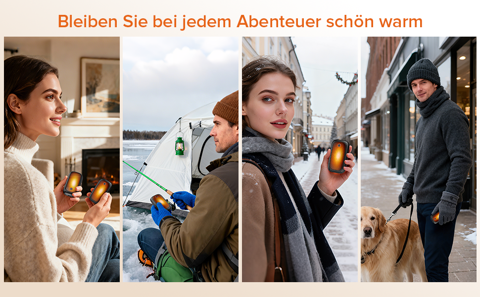 Електричні грілки для рук 2 шт. - акумуляторні, з магнітною застібкою, до 12 годин роботи, чорні - подарунок для жінок та чоловіків