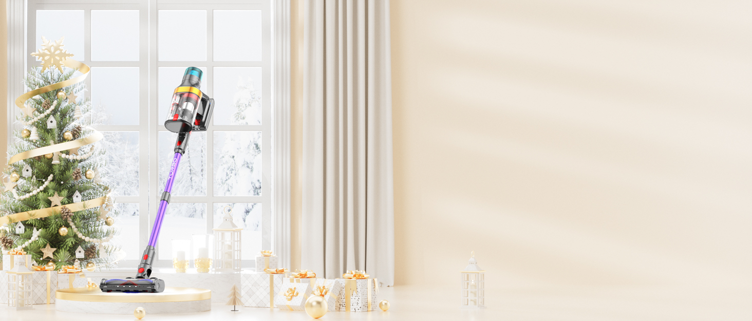 Бездротовий пилосос Aonus 55Kpa з акумулятором, Smart-дисплеєм, 75 хвилин роботи, автоматичним режимом для килимів, шерсті тварин та твердих поверхонь (жовтий)