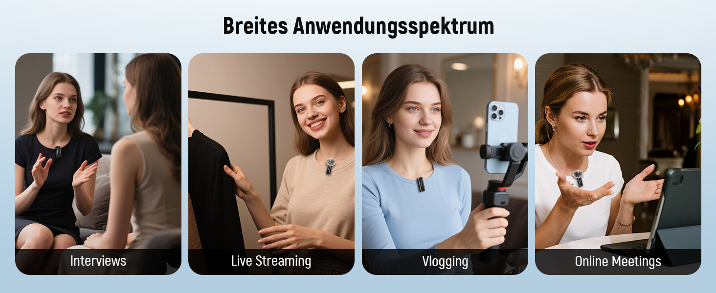 NEEWER Бездротовий петличний мікрофон KM23B: 48kHz/24Bit, 8 годин роботи, шумозаглушення, USB-C, сумісний з DJI, Insta360, iPhone, Android, PC