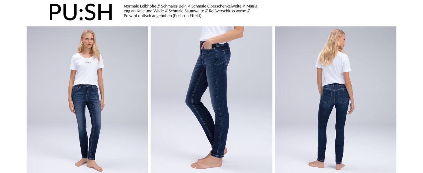 Джинси жіночі SOCCX Regular Fit: зручний стрейч-денім, прямі штанини, середня посадка, блакитний вінтаж 27W/34L