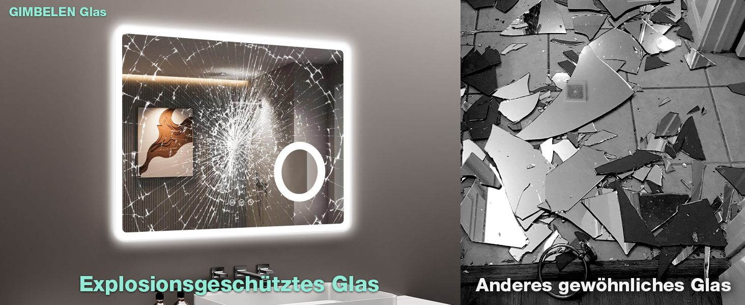 LED дзеркало для ванної кімнати 80x60 см з підсвічуванням, 3 кольори, регулювання яскравості, антизапарник, годинник, 3x збільшення, розетка