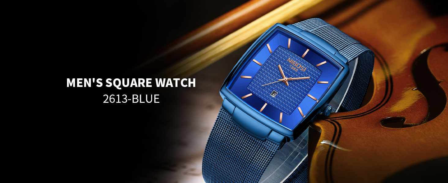 Годинник чоловічий NIBOSI 2613-чорне золото: стильні кварцові годинники з датою та міцним сталевим браслетом