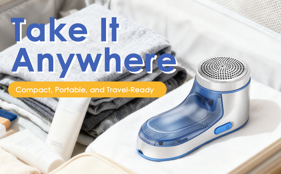 Електричний видальник пуху та ниток, портативний, з USB-кабелем та змінною голкою. Підходить для одягу, меблів, вовни. Компактний, блакитний