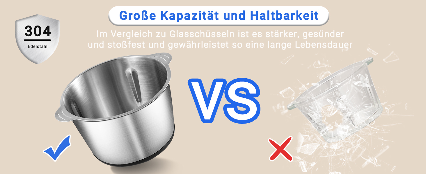 М'ясорубка електрична AMZCHEF для дому з 3 насадками, пристроєм для ковбас та набором кубе | Ідеально для фаршу, ковбасок та домашньої кухні (Сірий)