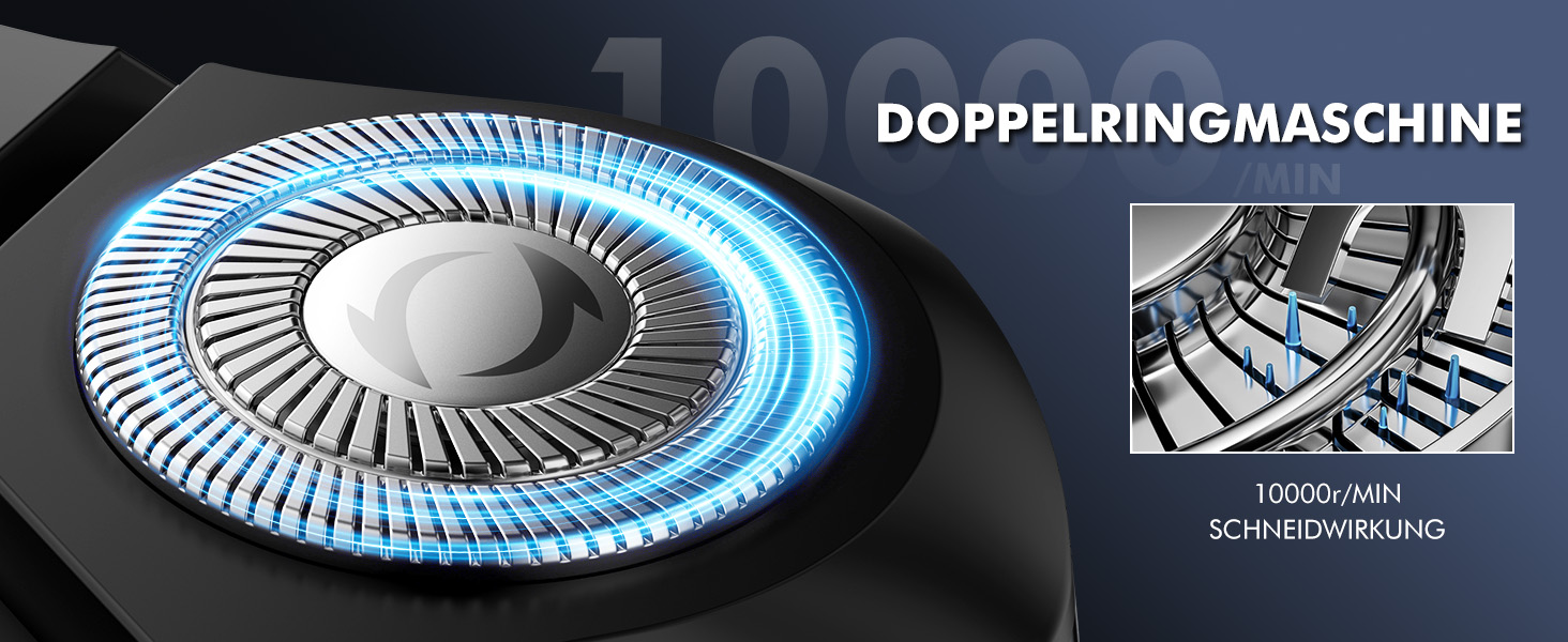 Електричний чоловічий бритва ETROBOT 3-в-1, IPX7, вологостійкий, для сухого та вологого гоління, з магнітною головкою та зарядкою USB-C