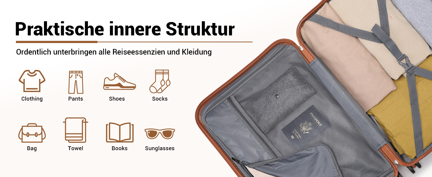 Чемодан British Traveller для ручної поклажі, середній, 64 x 43 x 26.5 см, з TSA-замком, ABS+PC, 24'+28' (білий)