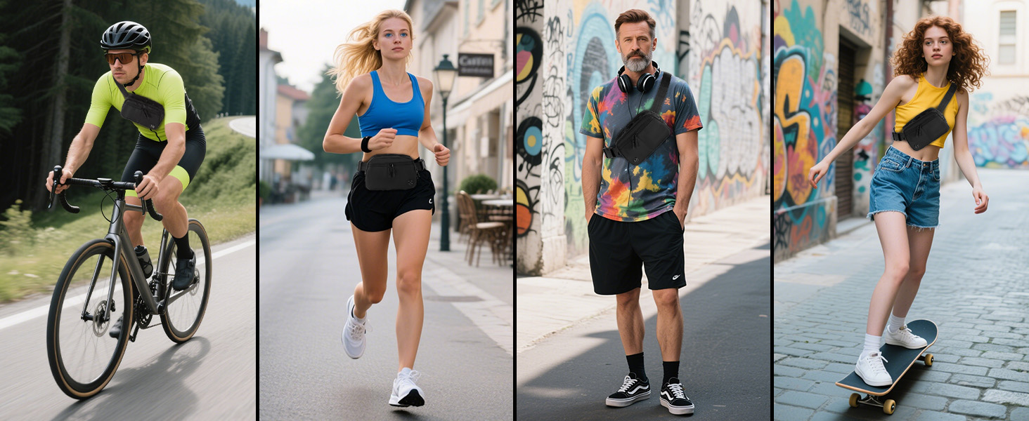 Гірчатка Mokze Bauchtasche 2L - Стильна поясна сумка для чоловіків та жінок, водонепроникна, для бігу, їзди на велосипеді, подорожей, Marineblau (Морський блакитний)