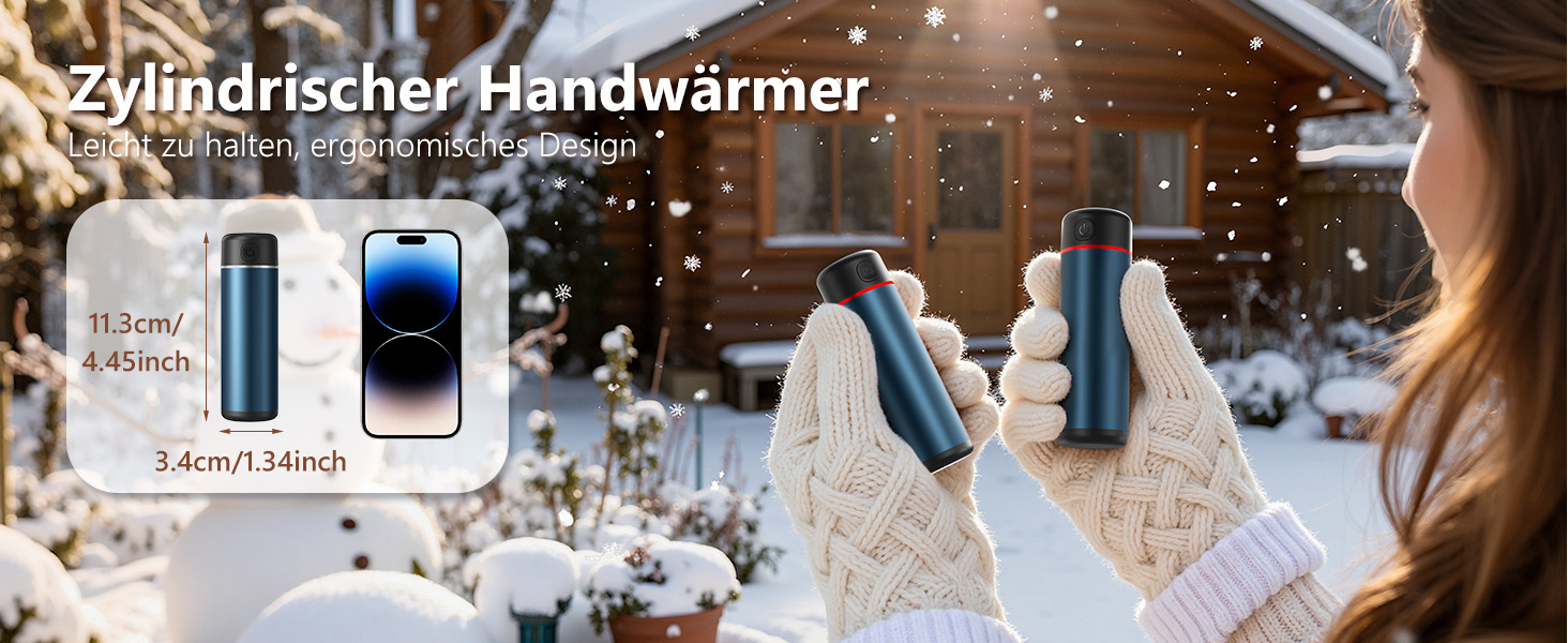 Електричні грілки для рук EXTSUD 2 шт. 5000mAh з USB-зарядкою, 3 режими нагріву, Powerbank для активного відпочинку, подарунок